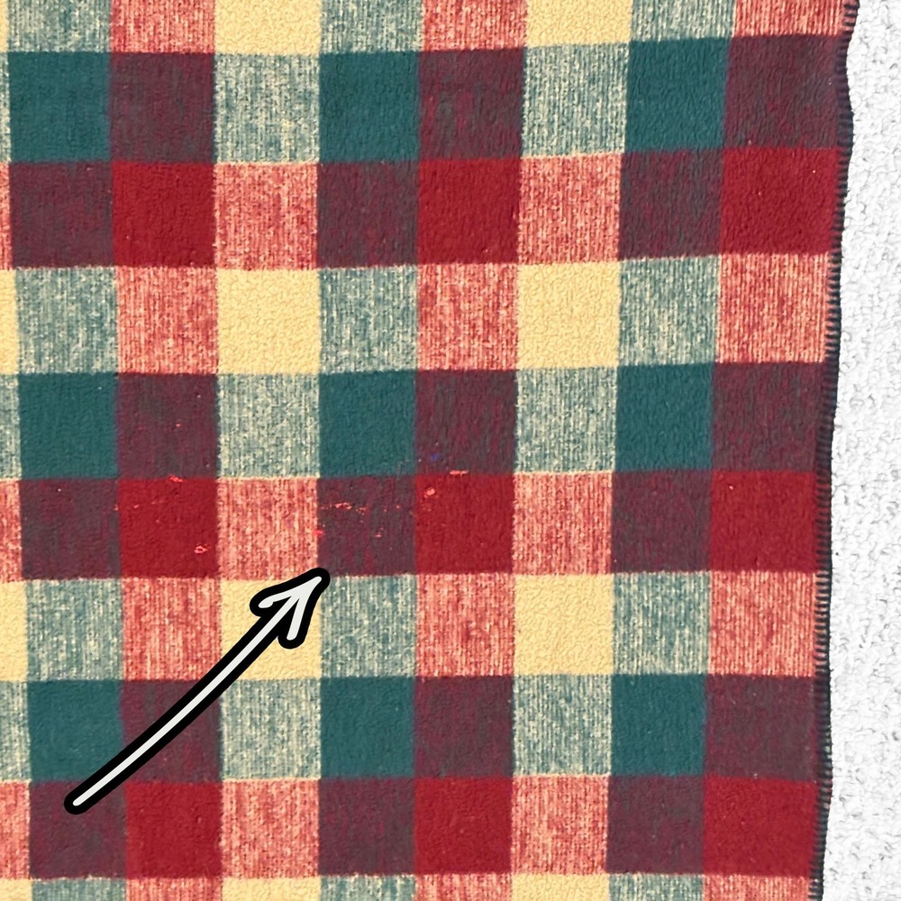 Biederlack VTG Lodge Plaid Colorblock Throw Blanket Reversible 58x46 Cabincore - Picture 5 of 9